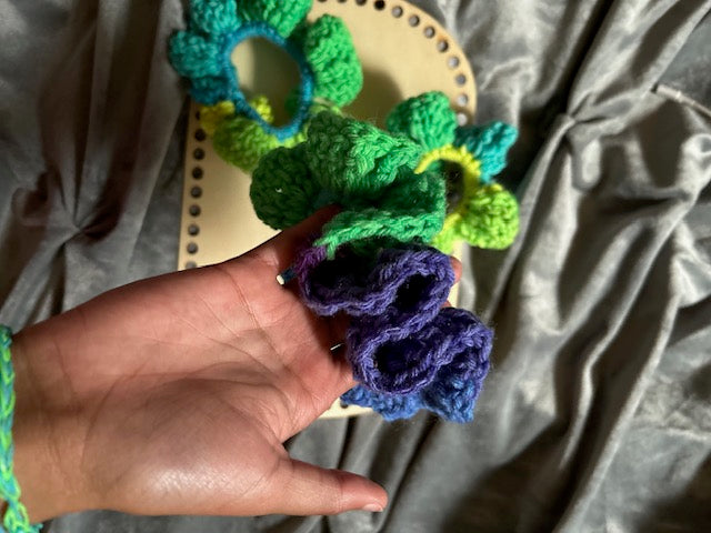 Oceanic Crochet Elastic Scrunchies