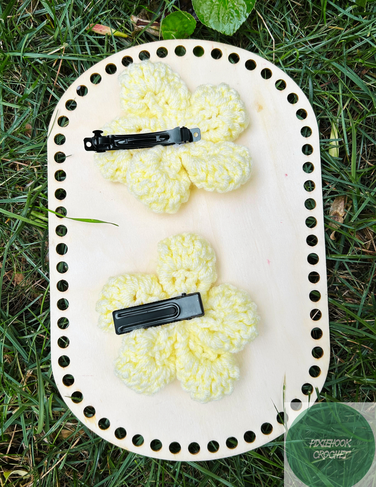 Yellow Flower Hair Clips !