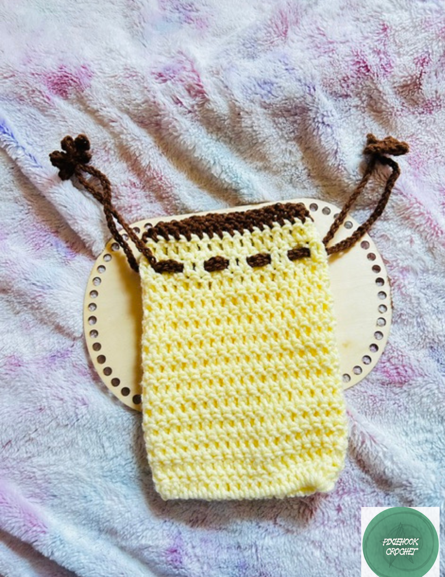 Cozy Crochet Drawstring Bag !